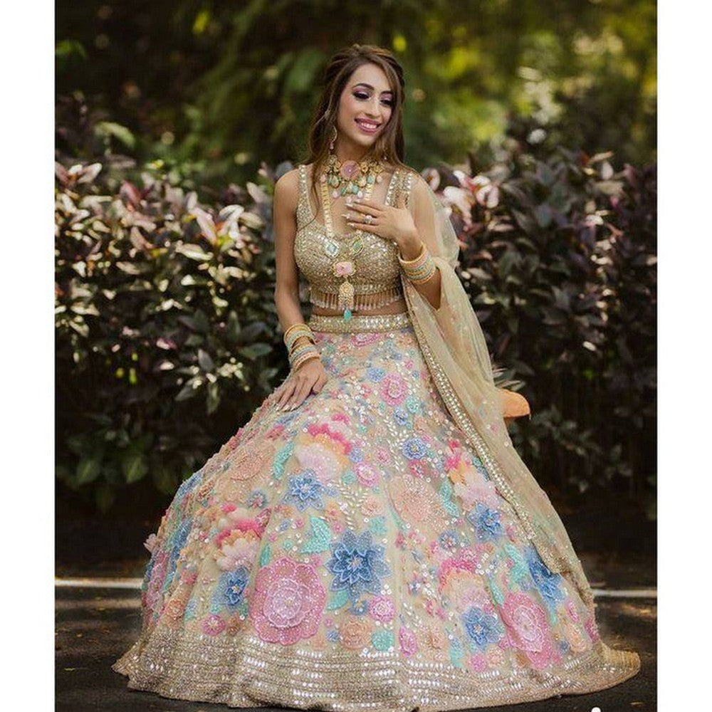 Precious Multi Colored Wedding Bridal Lehenga Choli 2022
